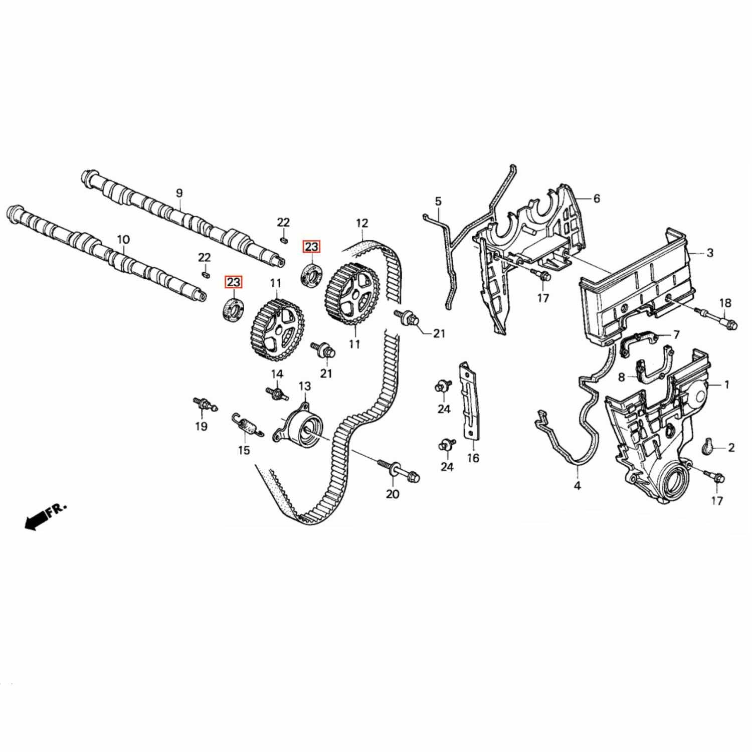 Retentor Cams OEM Séries B16/B18/H22