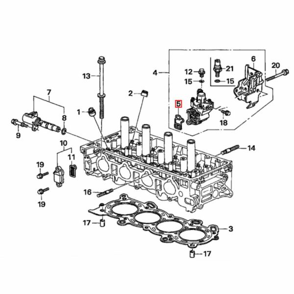 Junta da válvula VTEC original para Civic e Accord, modelos K20, K20A2, K24 e K24A3