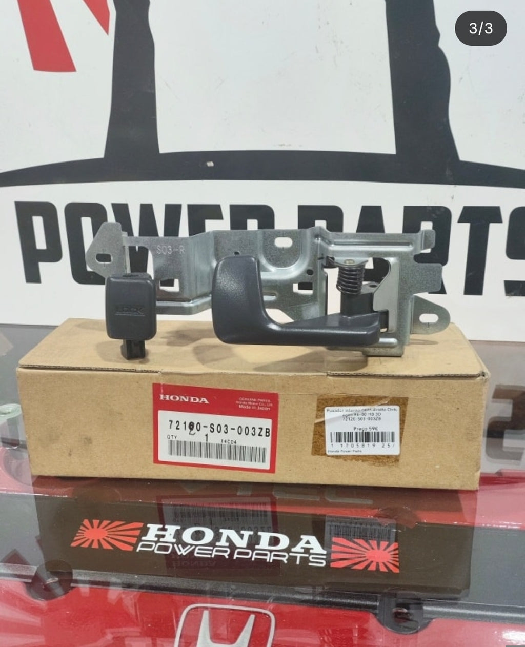 Puxador interior Direito Civic Hatch/Coupé Cinza