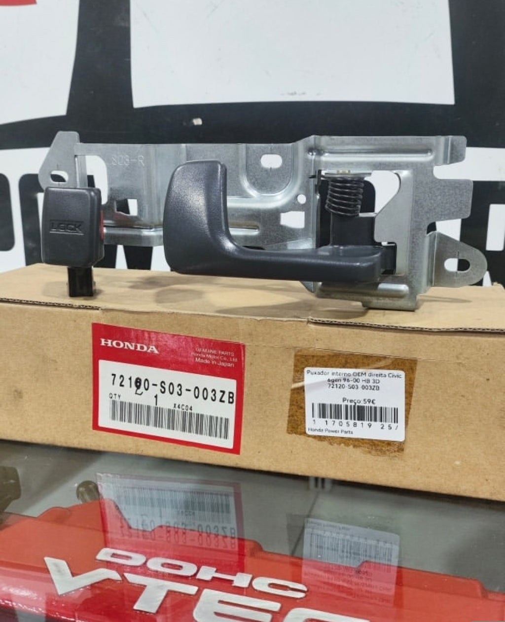 Puxador interior Direito Civic Hatch/Coupé Cinza